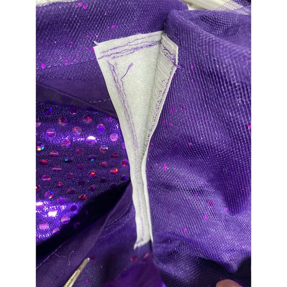 Mermaid Merman Purple Sparkle 3 Piece Adult L XL Costume Drama Dept As Is - Picture 15 of 16